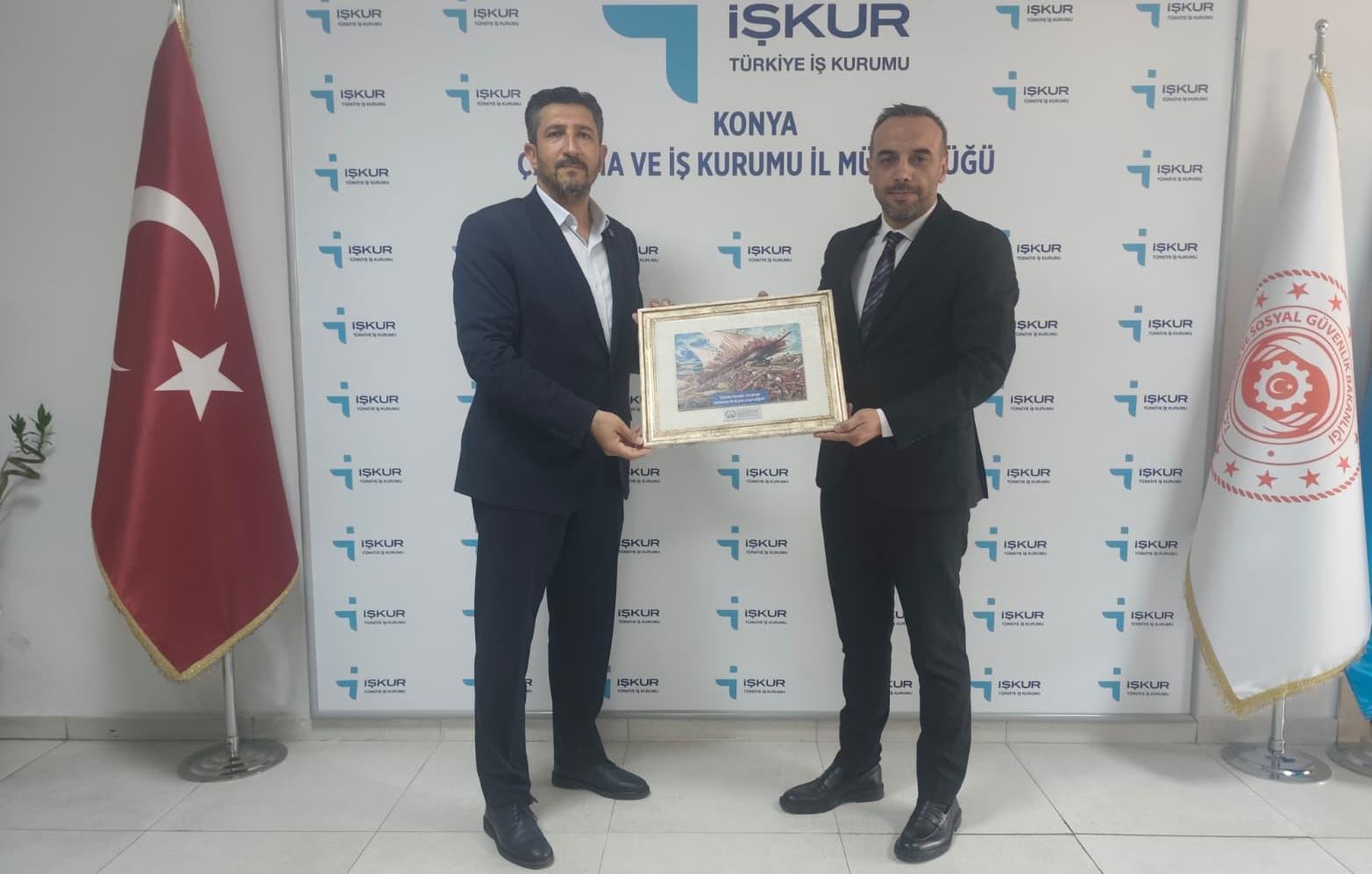 Konya İŞKUR İl Müdür Önder Çiftçi’ye Hayırlı Olsun ziyareti