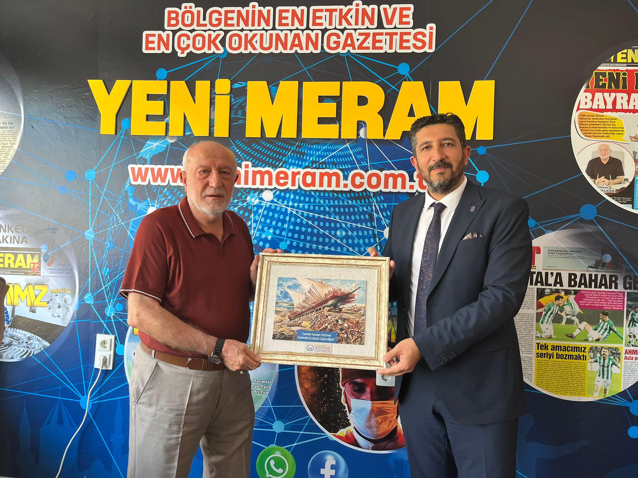 GİV Konya’dan Yeni Meram Gazetesi İmtiyaz Sahibi Ömer Sayın’a Ziyaret